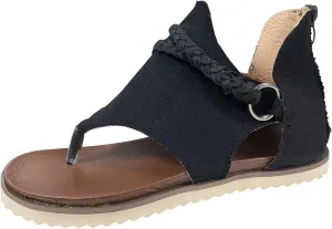 Women's Sandals Womens Flat Sandals Flat for Women Wedges for Women Dressy Ankle Elastic Jeweled Bohemian Flats