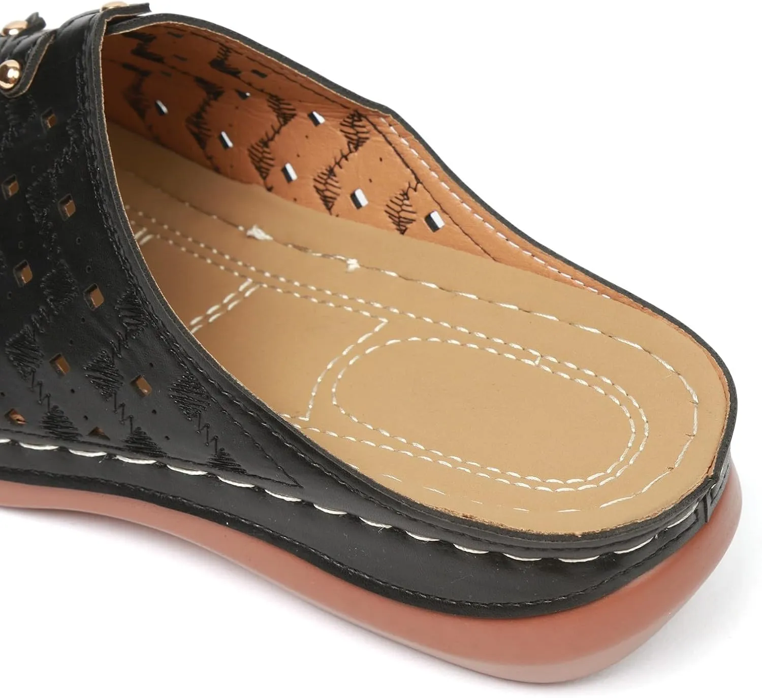 Women's Soft Soled Cushioned Wedge Slide Open Toe Wedge Sandals Versatile Sandals Breathable Casual Sandals