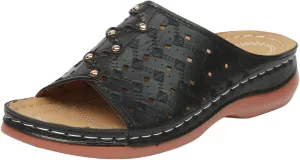 Women's Soft Soled Cushioned Wedge Slide Open Toe Wedge Sandals Versatile Sandals Breathable Casual Sandals